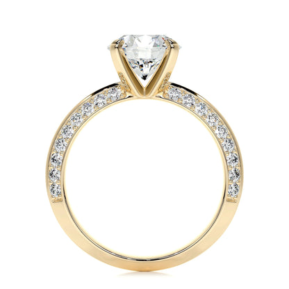 2.0 CT Round Lab Grown Diamond Pave Splendor Engagement Ring 9