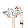 Load image into Gallery viewer, 1.0 CT Marquise Lab Grown Diamond Solitaire Engagement Ring in Gold Setting
