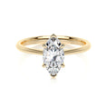 Load image into Gallery viewer, 1.0 CT Marquise Lab Grown Diamond Solitaire Engagement Ring in Gold Setting
