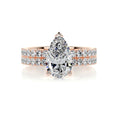 Load image into Gallery viewer, 2.0 CT Pear Shaped Lab Grown Diamond Elegant Bridal Set
