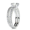 Load image into Gallery viewer, 1.0 CT Oval Lab Grown Diamond Pave  Bridal Ring Set
