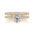 Load image into Gallery viewer, 1.0 CT Oval Lab Grown Diamond Pave  Bridal Ring Set
