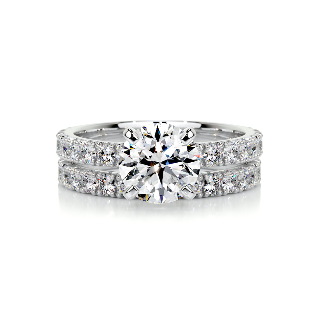 1.50 CT Round Lab Grown Diamond Solitaire Bridal Ring Duo 1