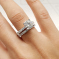 Load image into Gallery viewer, 1.50 CT Round Lab Grown Diamond Solitaire Bridal Ring Duo 3
