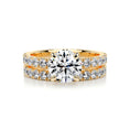 Load image into Gallery viewer, 1.50 CT Round Lab Grown Diamond Solitaire Bridal Ring Duo 8
