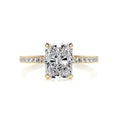 Load image into Gallery viewer, 2 ct Radiant F- VS2 Diamond Pave Moissanite Engagement Ring
