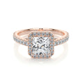 Load image into Gallery viewer, 1.20 CT Princess-Cut Lab Grown Diamond Halo Ring
