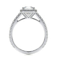 Load image into Gallery viewer, 1.20 CT Princess-Cut Lab Grown Diamond Halo Ring
