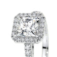 Load image into Gallery viewer, 1.20 CT Princess-Cut Lab Grown Diamond Halo Ring
