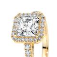 Load image into Gallery viewer, 1.20 CT Princess-Cut Lab Grown Diamond Halo Ring
