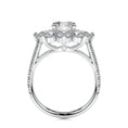 Load image into Gallery viewer, 0.80 CT Round Lab Grown Diamond Floral Halo  Engagement Ring
