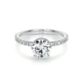 Load image into Gallery viewer, 1.0 CT Round Lab Grown Diamond Hidden Halo Pave Engagement Ring 1
