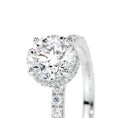 Load image into Gallery viewer, 1.0 CT Round Lab Grown Diamond Hidden Halo Pave Engagement Ring 2
