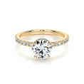 Load image into Gallery viewer, 1.0 CT Round Lab Grown Diamond Hidden Halo Pave Engagement Ring 9
