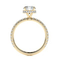 Load image into Gallery viewer, 1.0 CT Round Lab Grown Diamond Hidden Halo Pave Engagement Ring 11
