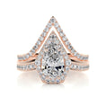 Load image into Gallery viewer, 1.50 CT Pear-Cut Lab Grown Diamond Halo Bridal Set
