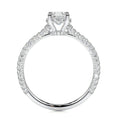 Load image into Gallery viewer, 1.20 CT Oval Lab Grown Diamond Triple Pave Gold Engagement Ring
