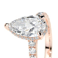 Load image into Gallery viewer, 1.50 CT Pear Lab Grown Diamond Hidden Halo Engagement Ring
