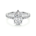 Load image into Gallery viewer, 1.50 CT Pear Lab Grown Diamond Hidden Halo Engagement Ring
