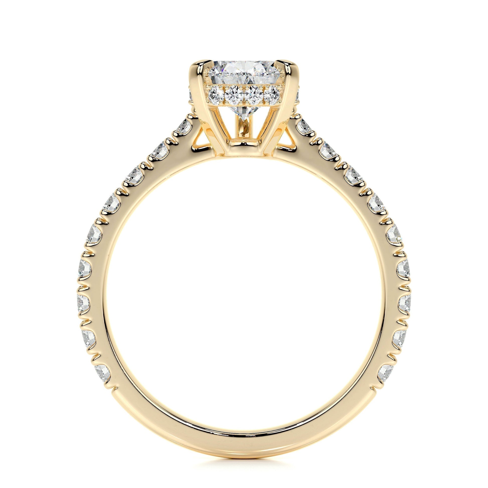 1.50 CT Pear Hidden Halo CVD E/VS2 Diamond Engagement Ring 17
