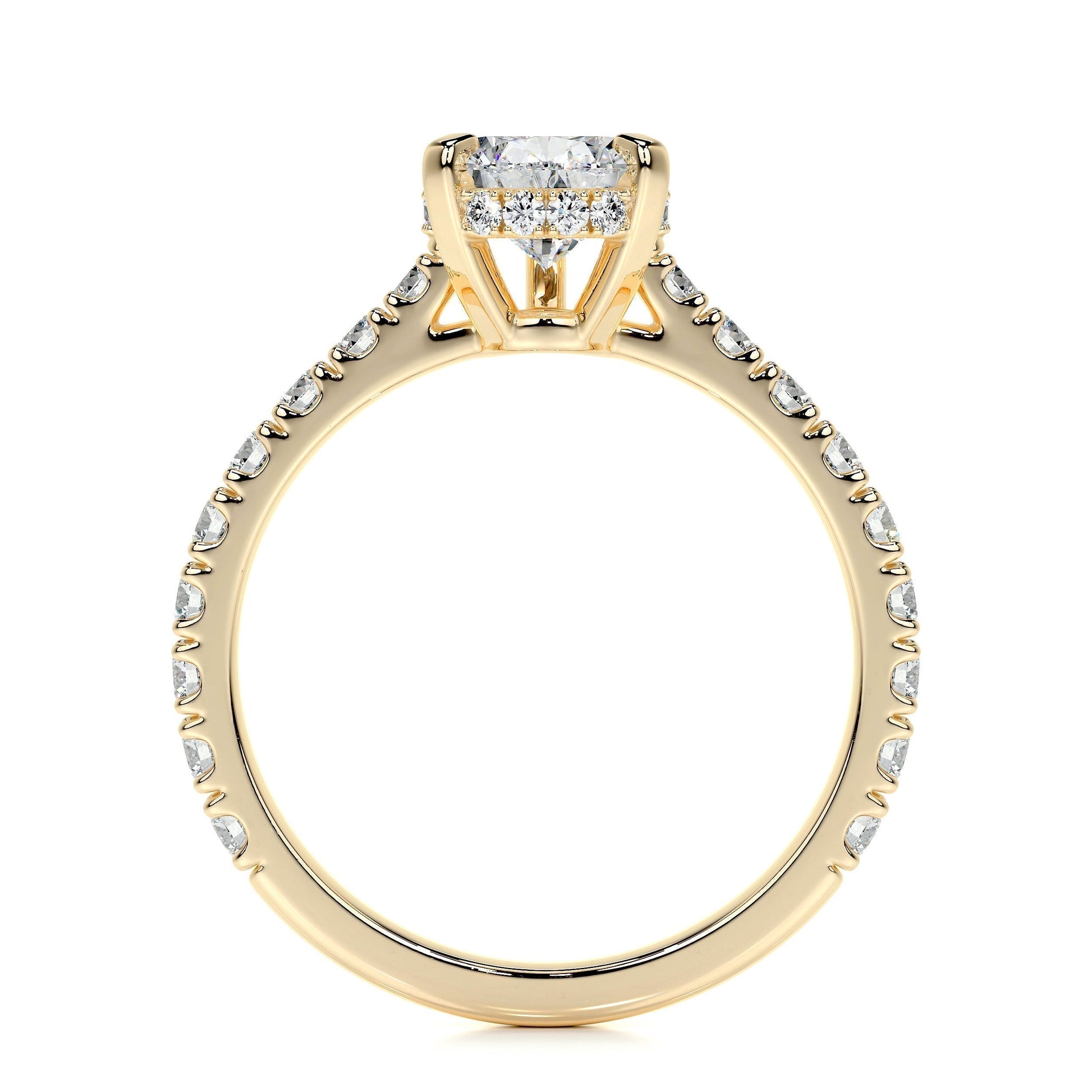 1.50 CT Pear Hidden Halo CVD E/VS2 Diamond Engagement Ring 17