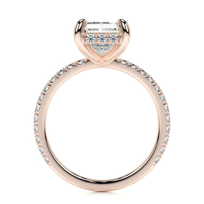2.0 CT Radiant Lab-Grown Diamond Hidden Halo Elegance Ring 14