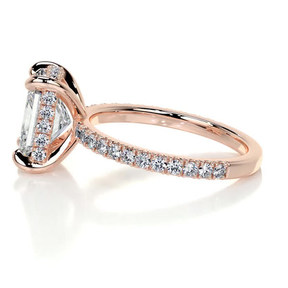 2.0 CT Radiant Lab-Grown Diamond Hidden Halo Elegance Ring 13