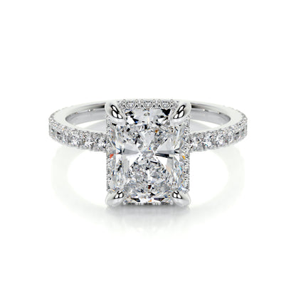 2.0 CT Radiant Lab-Grown Diamond Hidden Halo Elegance Ring 1