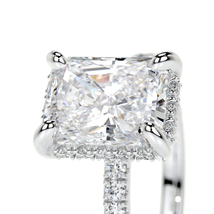 2.0 CT Radiant Lab-Grown Diamond Hidden Halo Elegance Ring 3