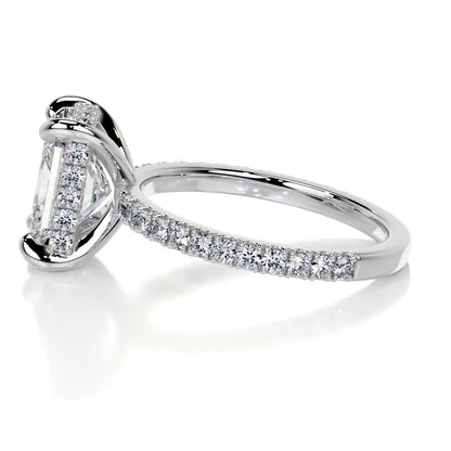 2.0 CT Radiant Lab-Grown Diamond Hidden Halo Elegance Ring 4