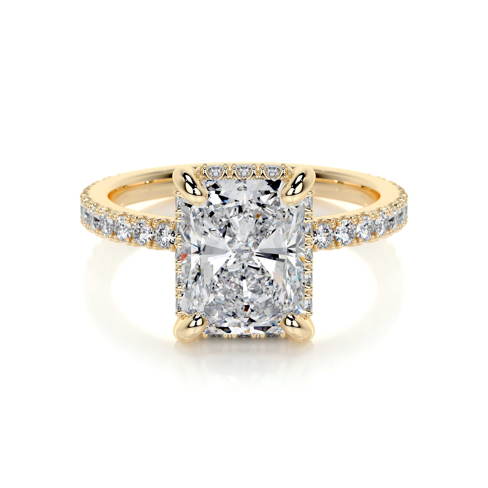 2.0 CT Radiant Lab-Grown Diamond Hidden Halo Elegance Ring 7