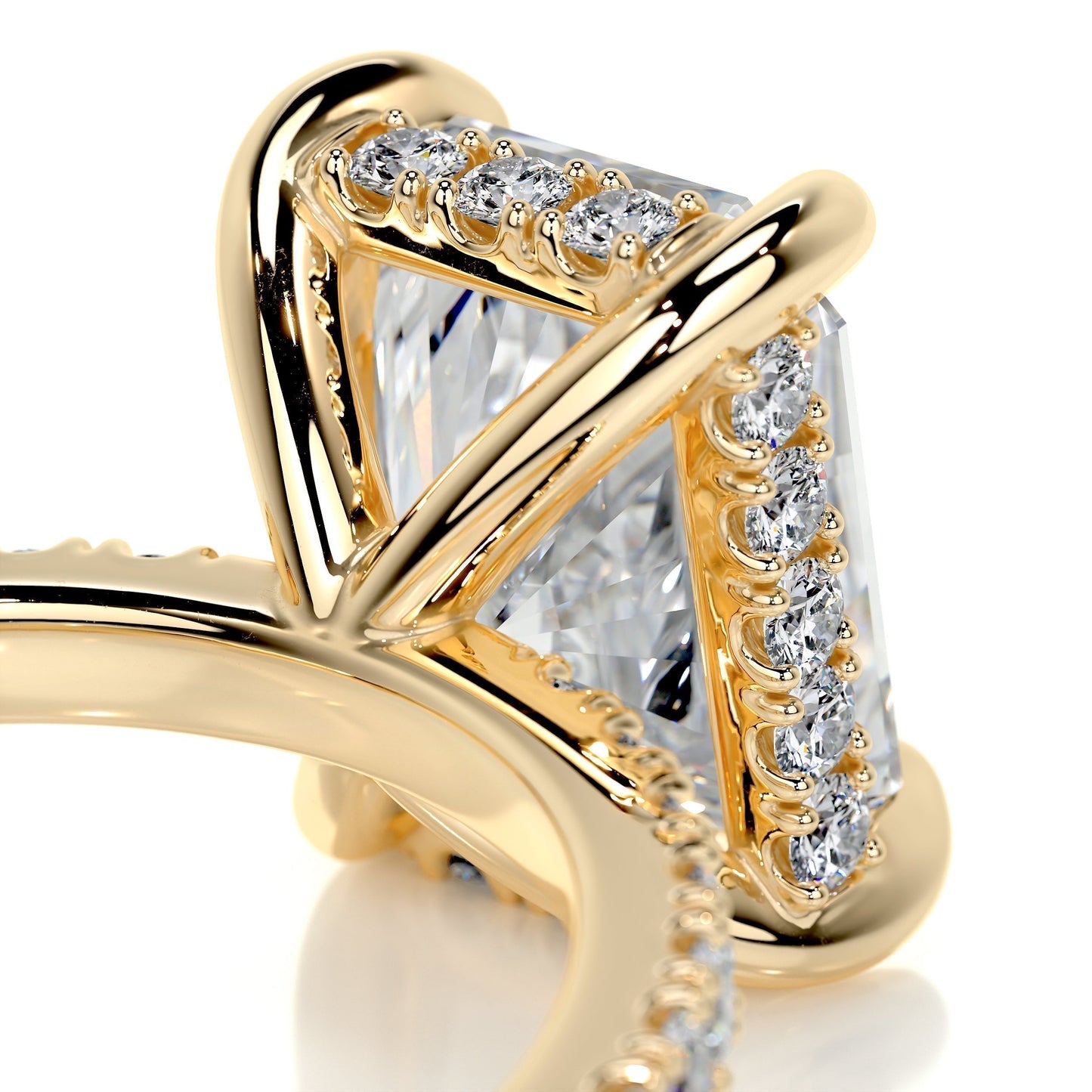 2.0 CT Radiant Hidden Halo CVD E/VS2 Diamond Engagement Ring 7