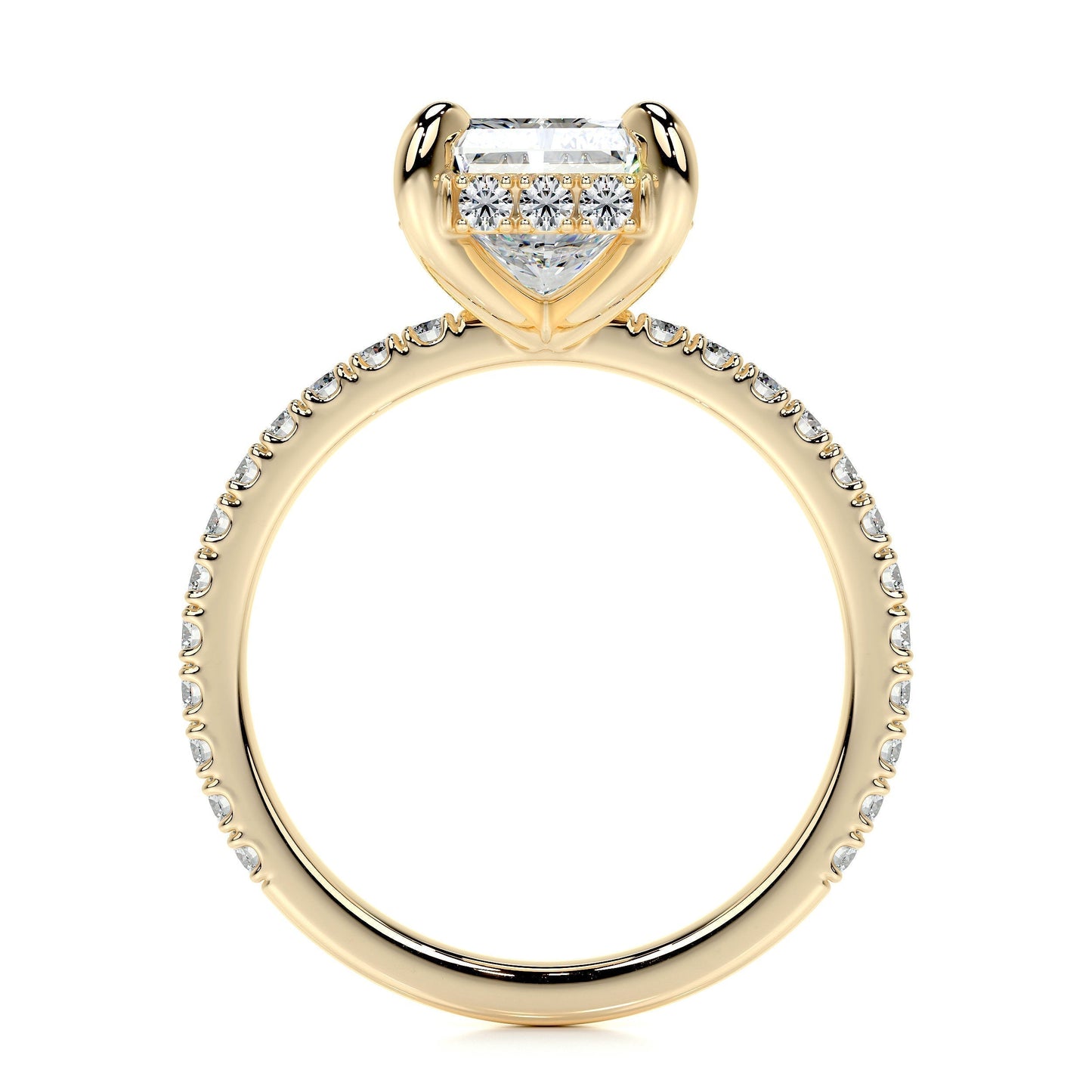 2.0 CT Radiant Lab-Grown Diamond Hidden Halo Elegance Ring 9
