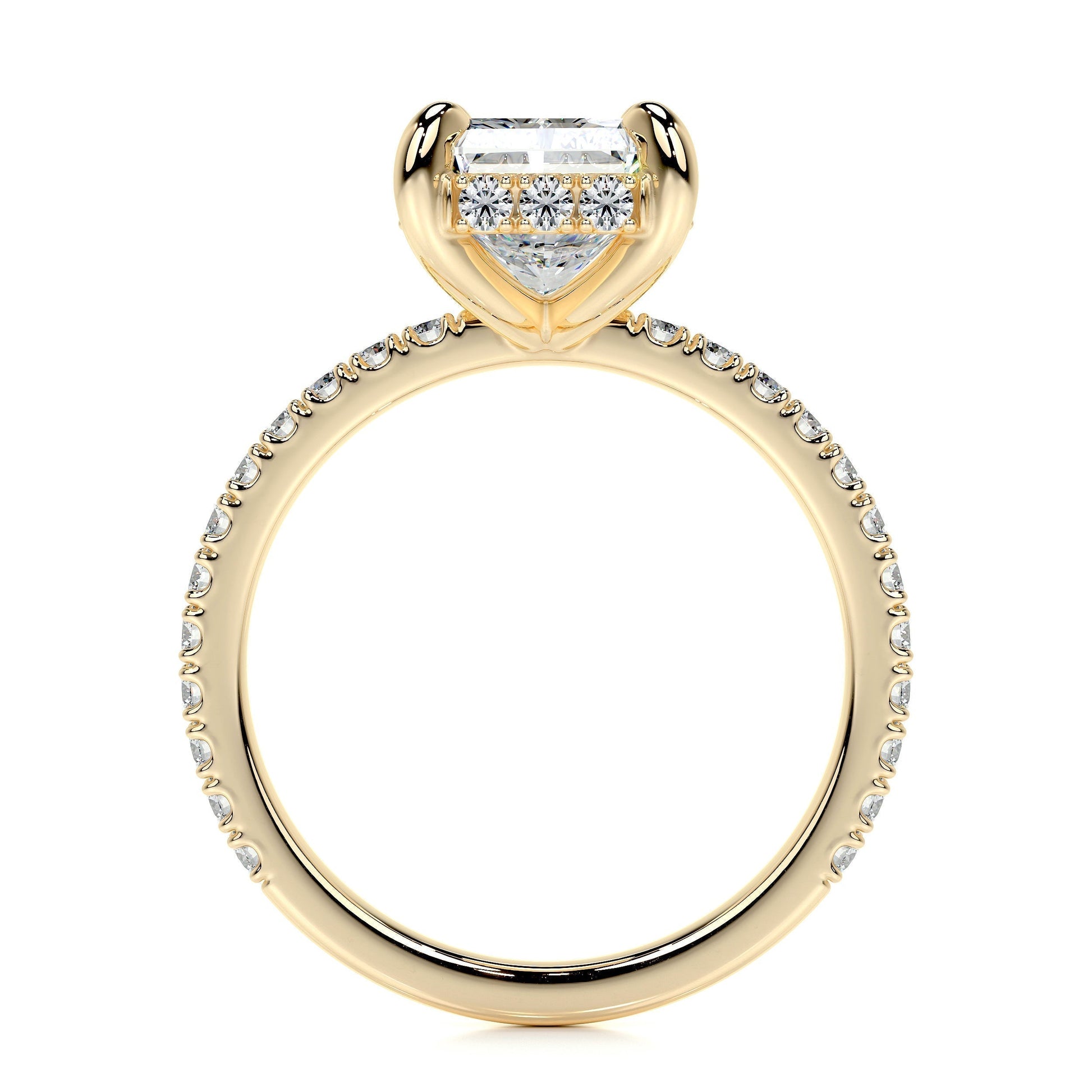 2.0 CT Radiant Hidden Halo CVD E/VS2 Diamond Engagement Ring 9