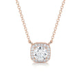 Load image into Gallery viewer, 1.0 CT Round Lab Grown Diamond Halo Necklace
