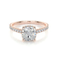 Load image into Gallery viewer, 1.50 CT Cushion Cut Lab-Grown Diamond Hidden Halo Engagement Ring
