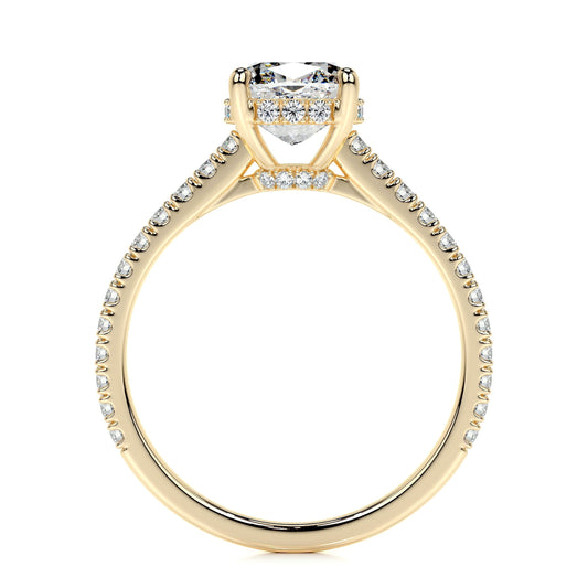 1.50 CT Cushion Cut Lab-Grown Diamond Hidden Halo Engagement Ring