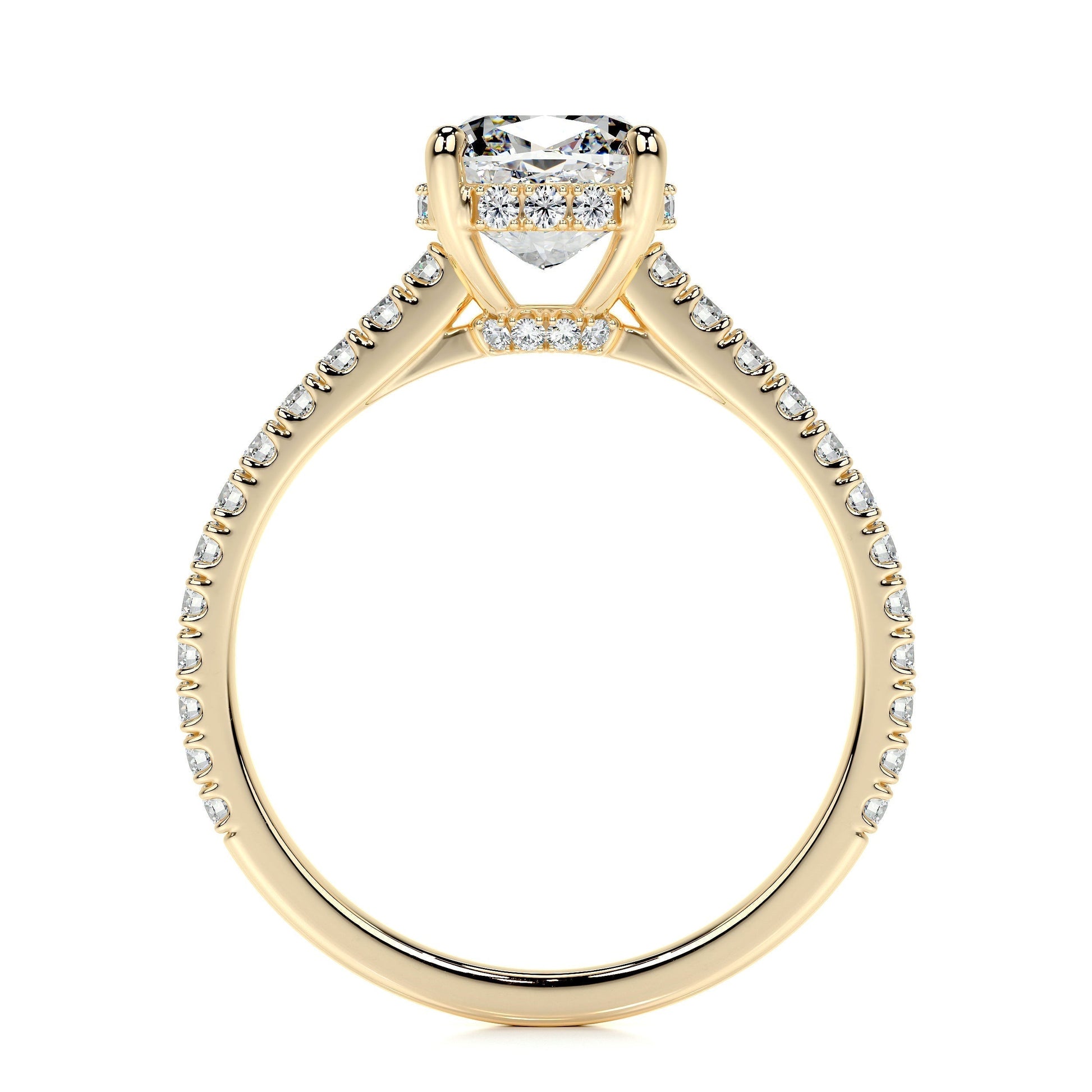 1.50 CT Cushion Hidden Halo CVD E/VS2 Diamond Engagement Ring 9