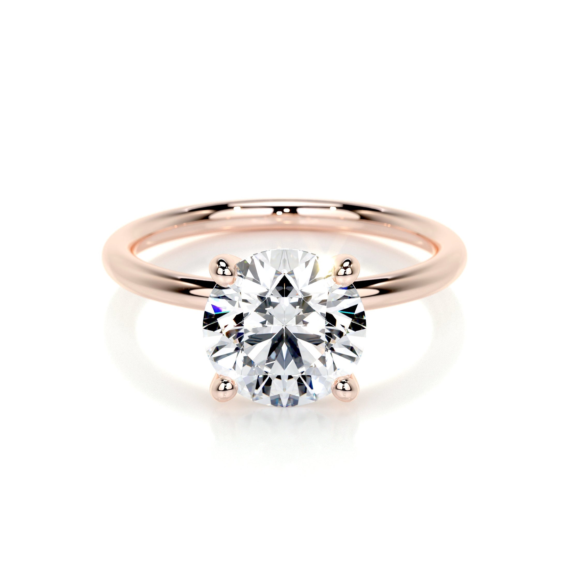 2.0 CT Round Lab Grown Diamond Solitaire Engagement Ring