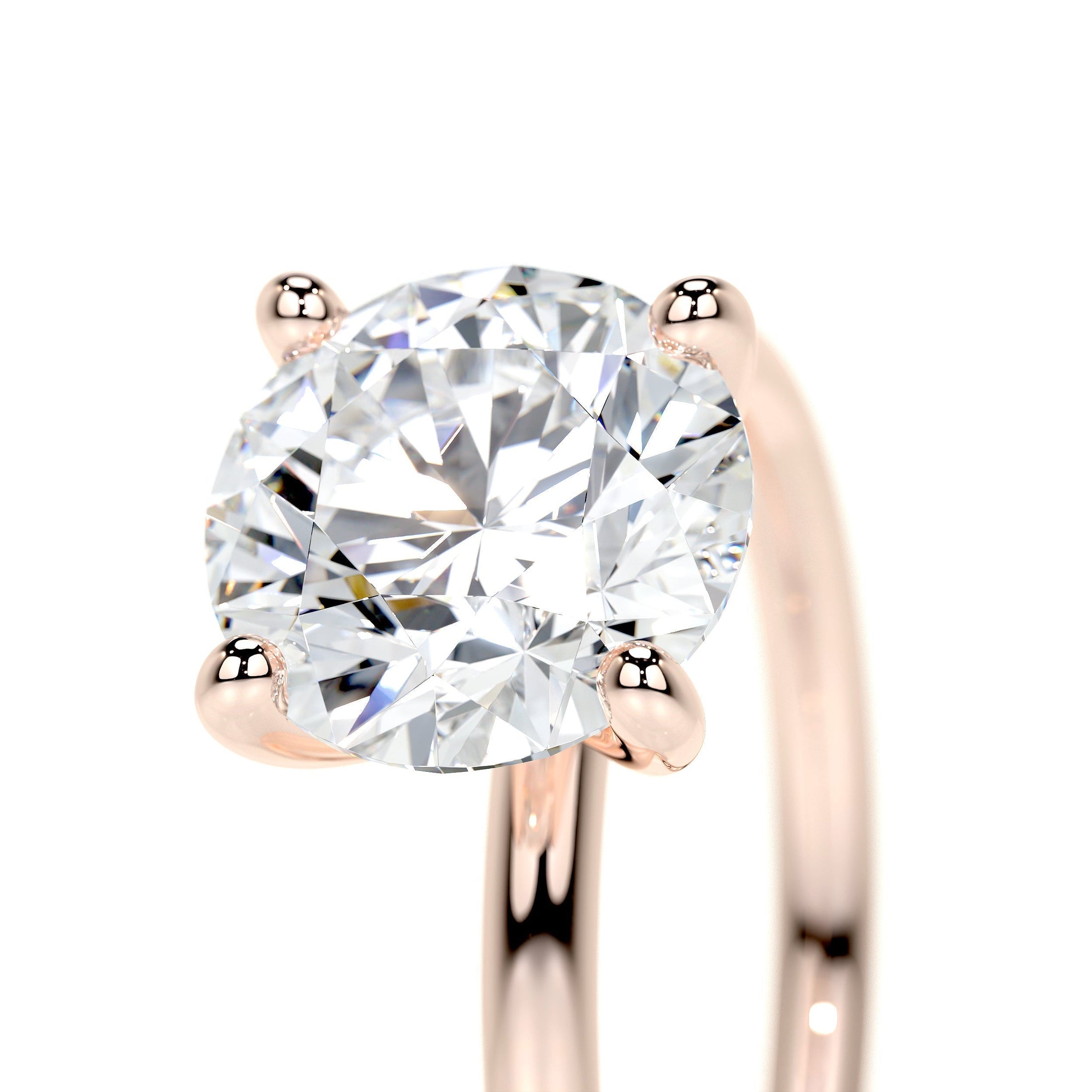 2.0 CT Round Lab Grown Diamond Solitaire Engagement Ring