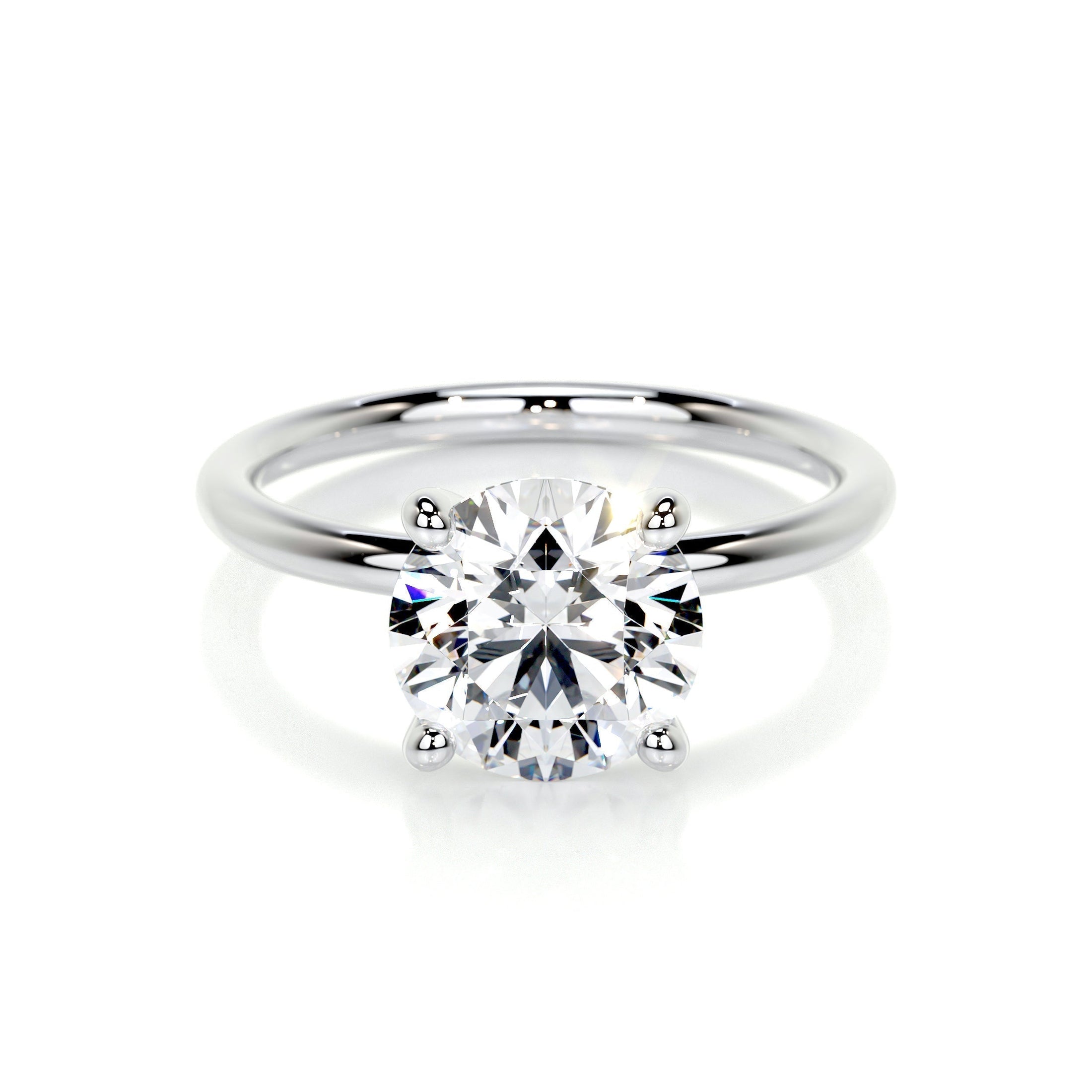 2.0 CT Round Lab Grown Diamond Solitaire Engagement Ring