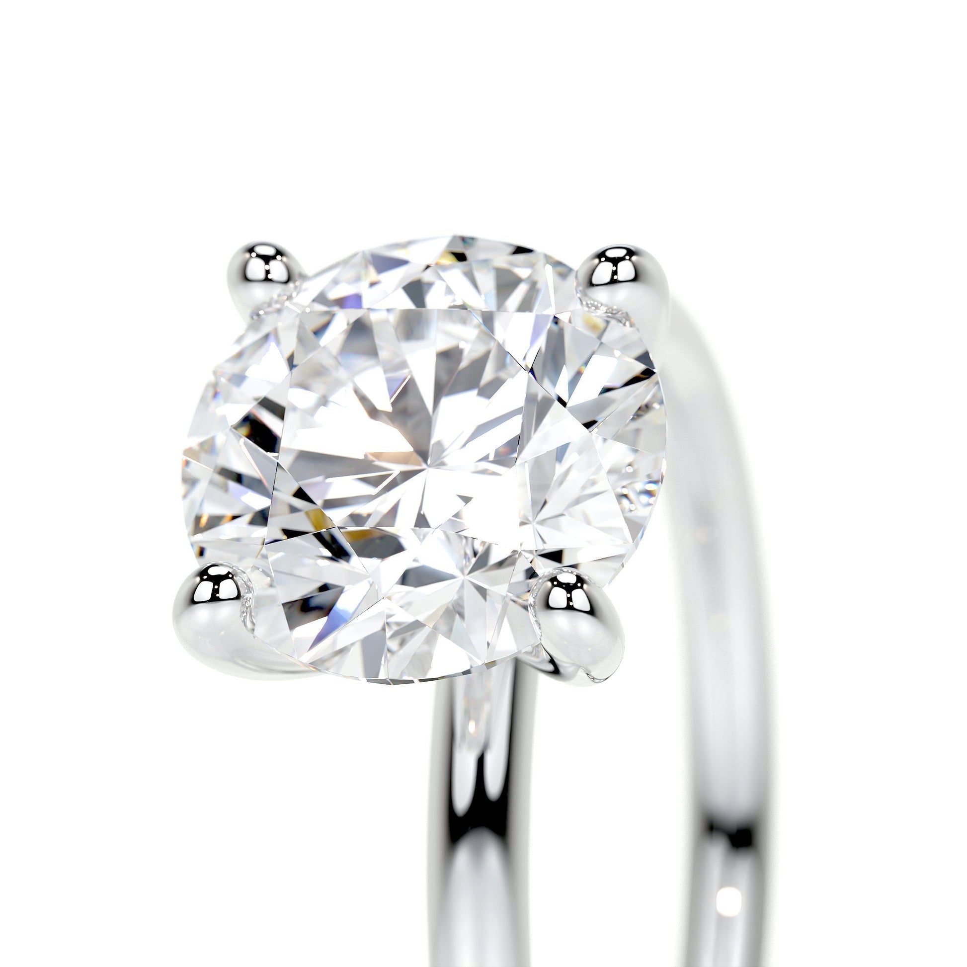 2.0 CT Round Lab Grown Diamond Solitaire Engagement Ring 3
