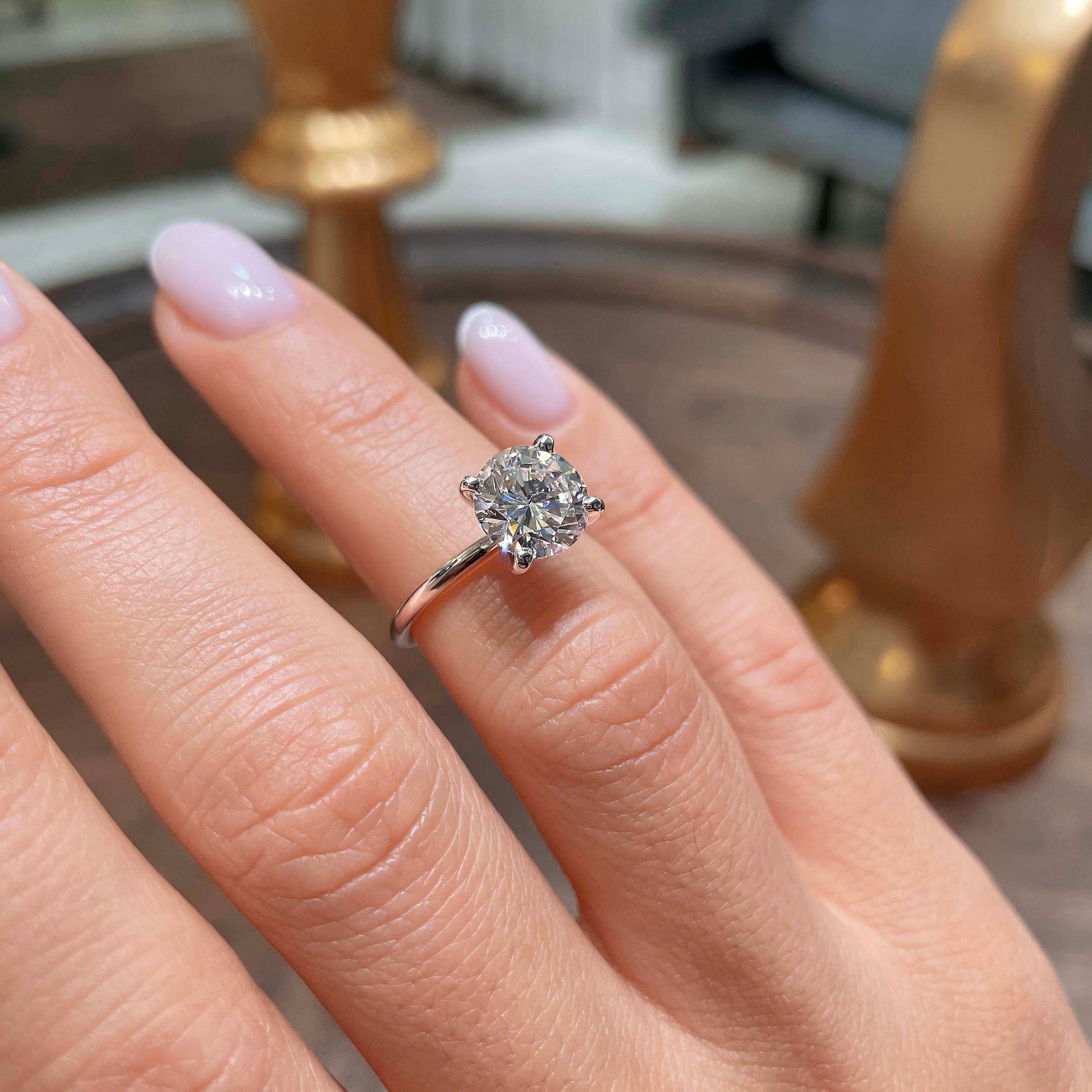 2.0 CT Round Lab Grown Diamond Solitaire Engagement Ring 2