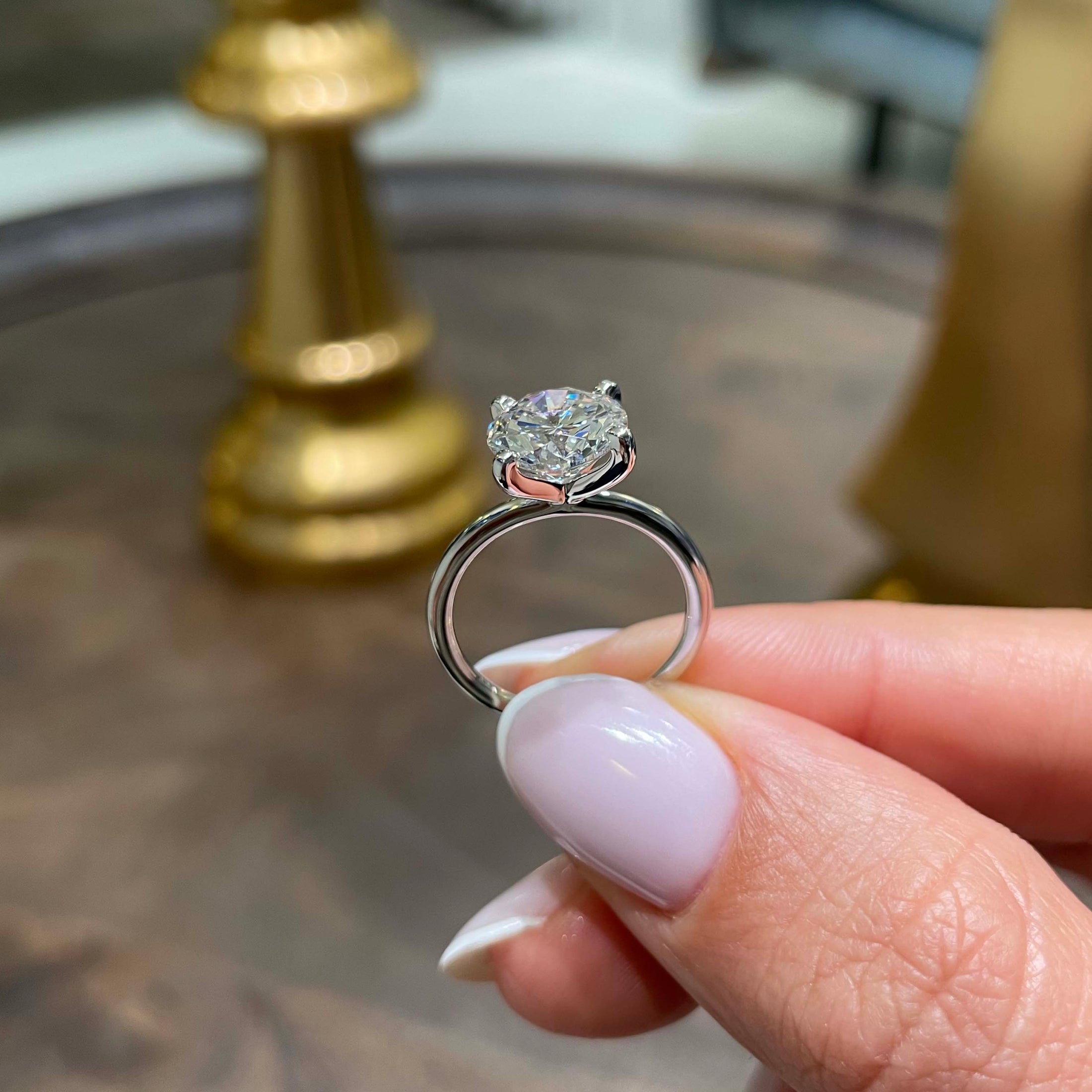 2.0 CT Round Lab Grown Diamond Solitaire Engagement Ring