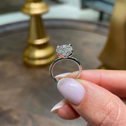 2.0 CT Round Lab Grown Diamond Solitaire Engagement Ring 16