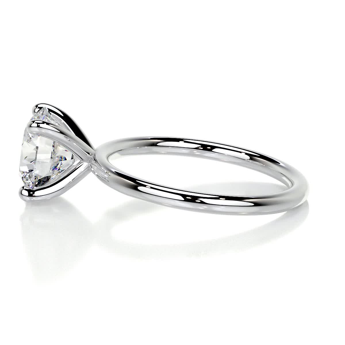 2.0 CT Round Lab Grown Diamond Solitaire Engagement Ring 4