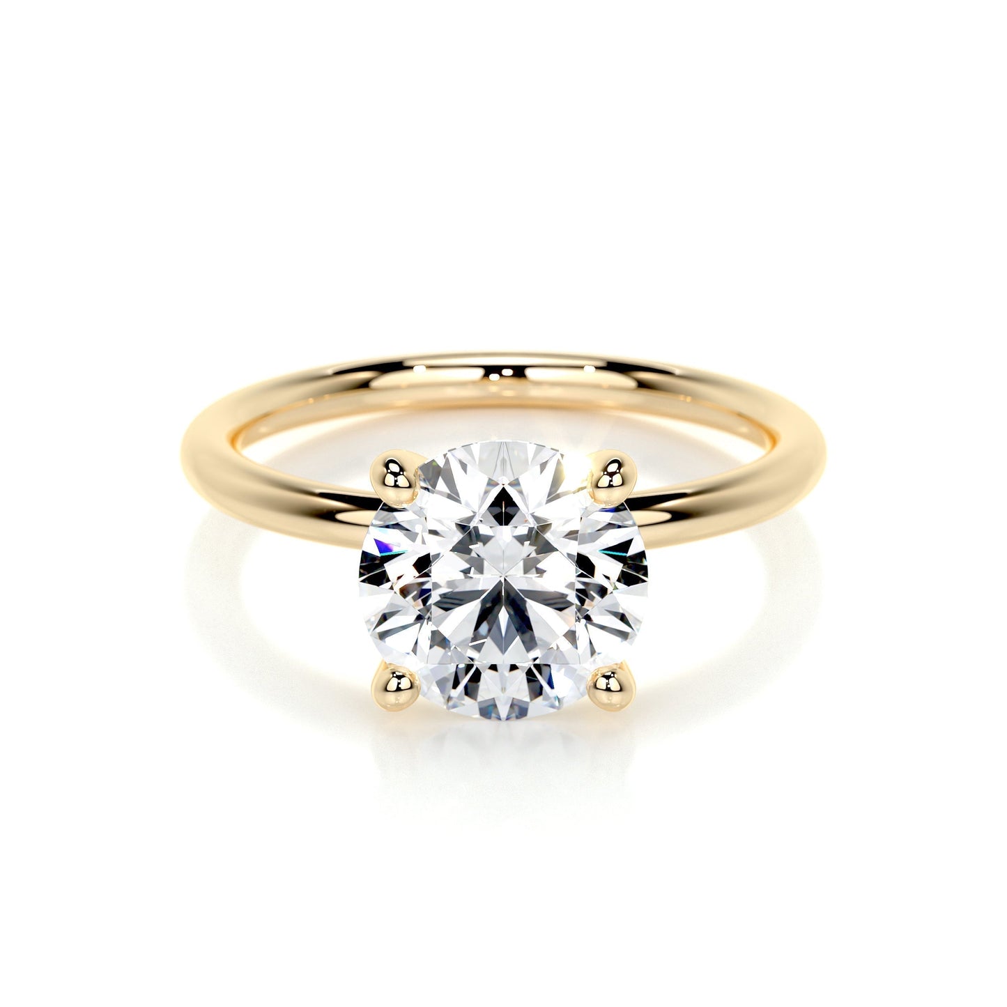 2.0 CT Round Lab Grown Diamond Solitaire Engagement Ring 7