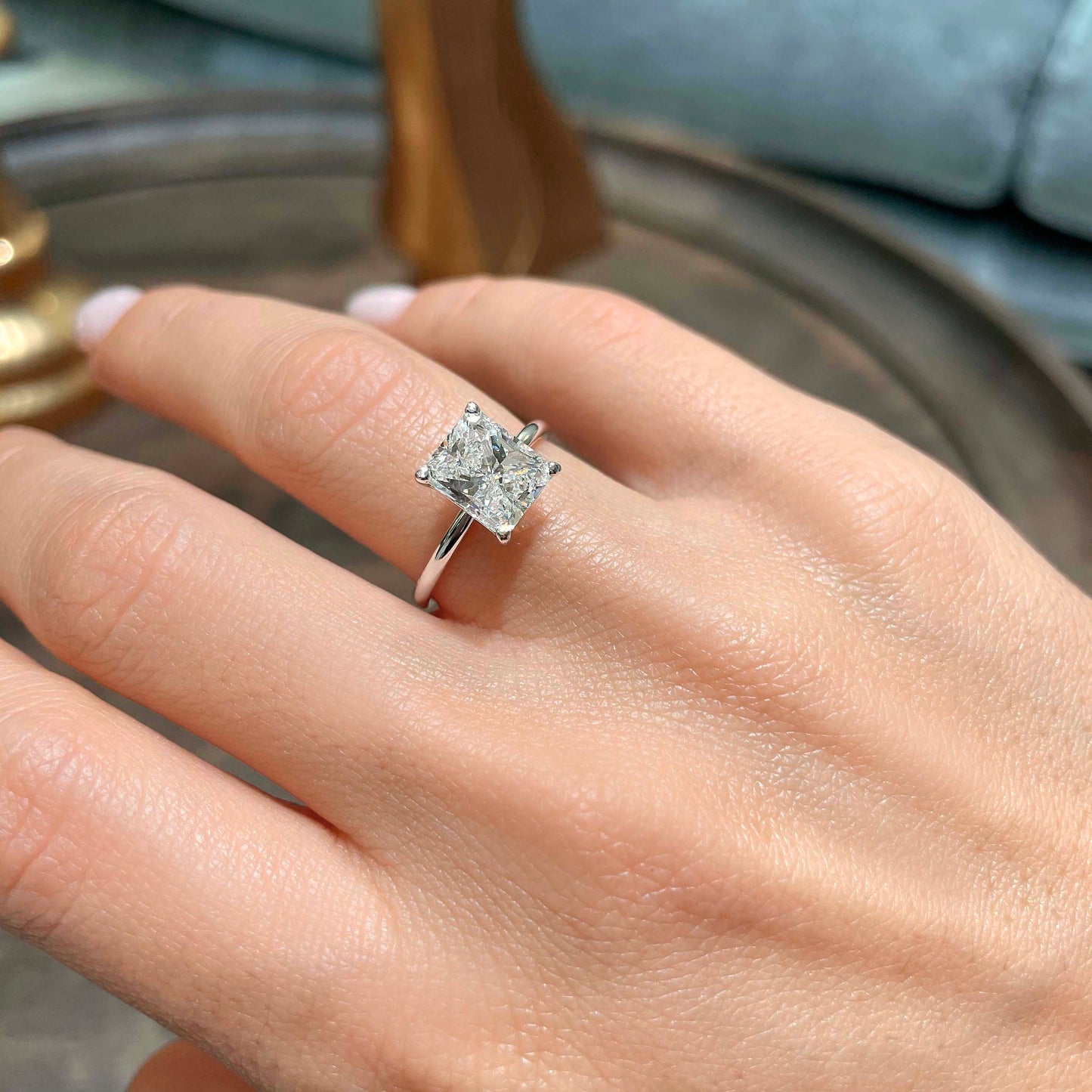 Radiant 2.0 CT Lab Grown Diamond Solitaire Engagement Ring 2