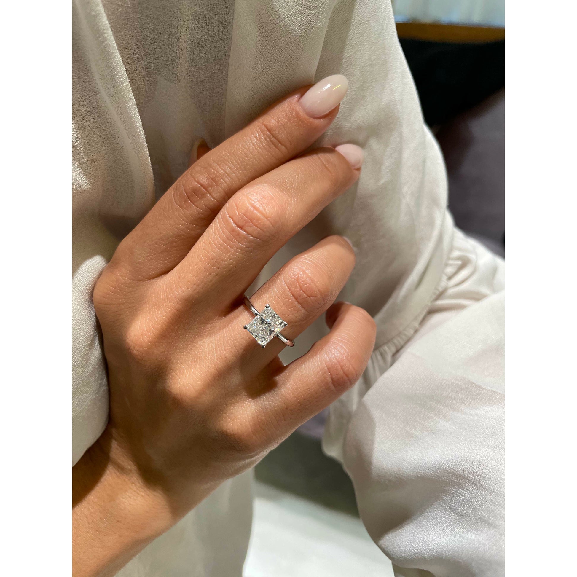 Radiant 2.0 CT Lab Grown Diamond Solitaire Engagement Ring 16