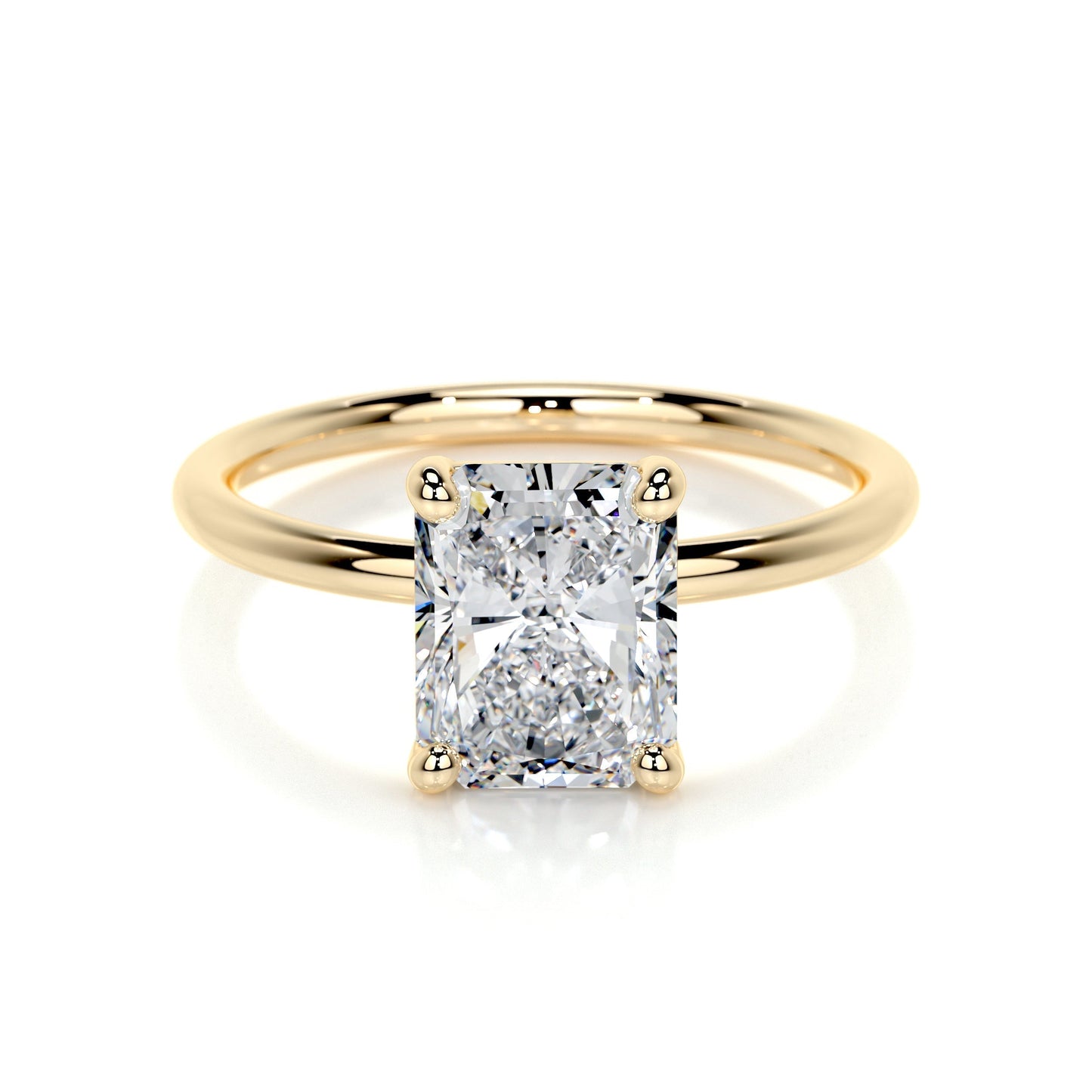 Radiant 2.0 CT Lab Grown Diamond Solitaire Engagement Ring 7